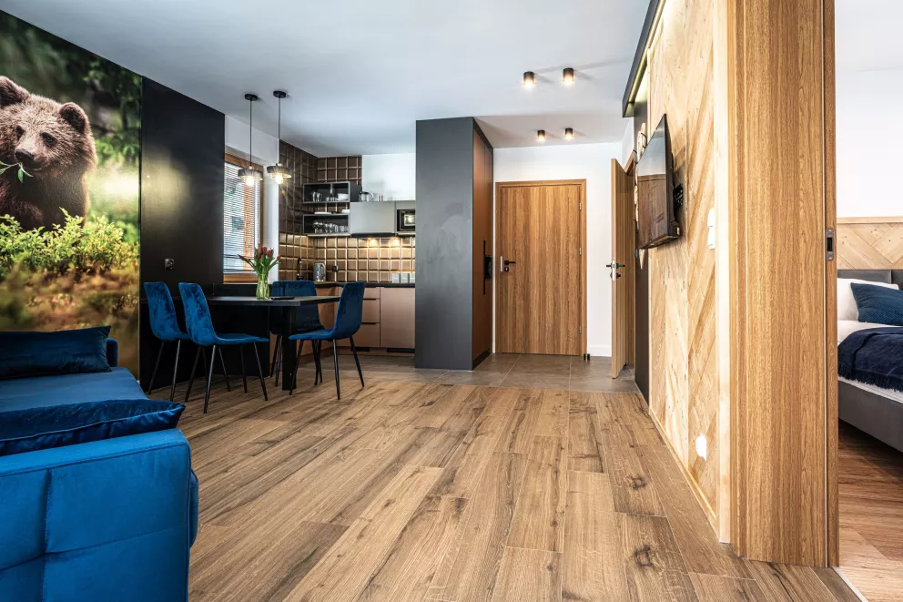 Apartament z dwoma sypialniami, salonem  oraz balkonem