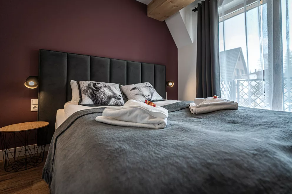 Apartament z dwoma sypialniami, salonem  oraz balkonem