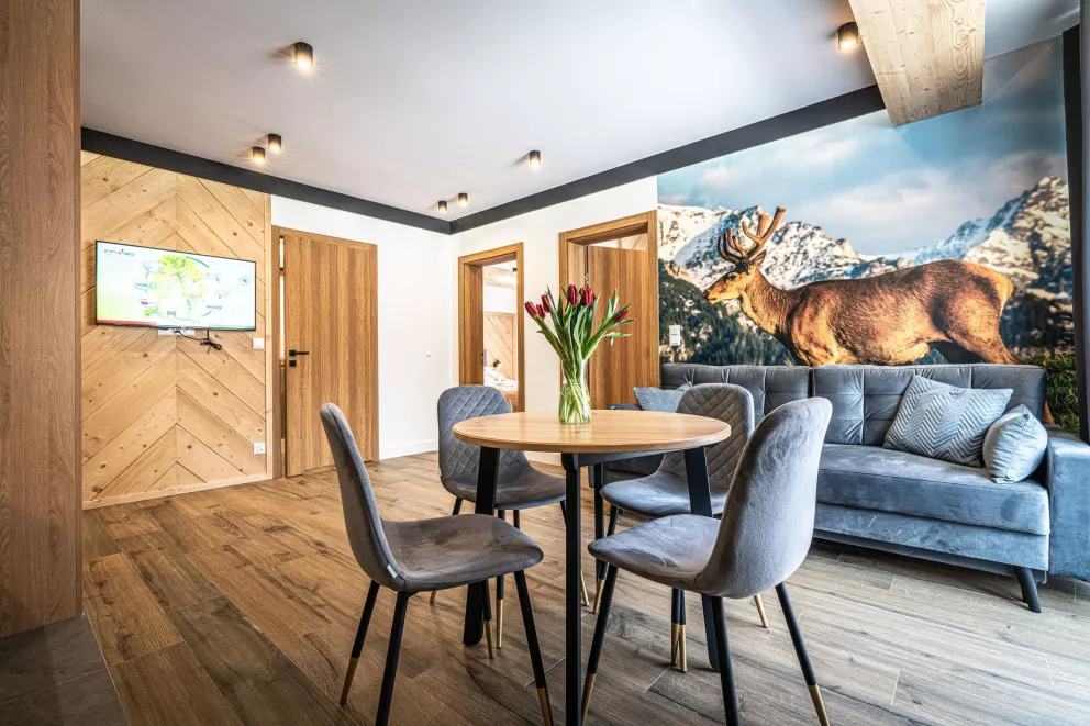 Apartament z dwoma sypialniami, salonem  oraz balkonem